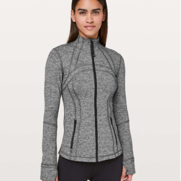 Lululemon Define Jacket Heathered Black *Embroidered JH Size 6 - Picture 1 of 6